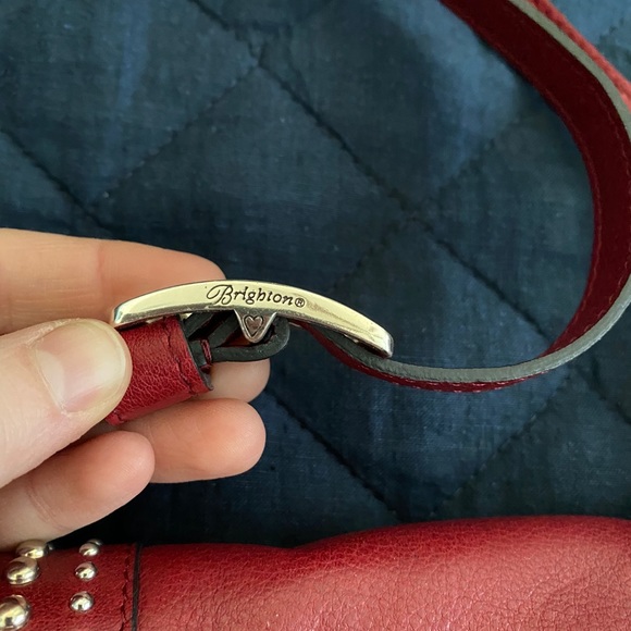 Brighton Red Crossbody Bag with Silver Accents - Picture 8 of 11